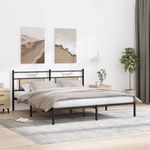 Casa si Gradina - Mobilier - Paturi si accesorii - Paturi - Cadru de pat fara saltea Stejar Sonoma 183x203cm Lemn prelucrat, model cu tăblie - Infinity.ro