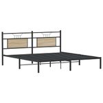 Casa si Gradina - Mobilier - Paturi si accesorii - Paturi - Cadru de pat fara saltea Stejar Sonoma 183x203cm Lemn prelucrat, model cu tăblie - Infinity.ro