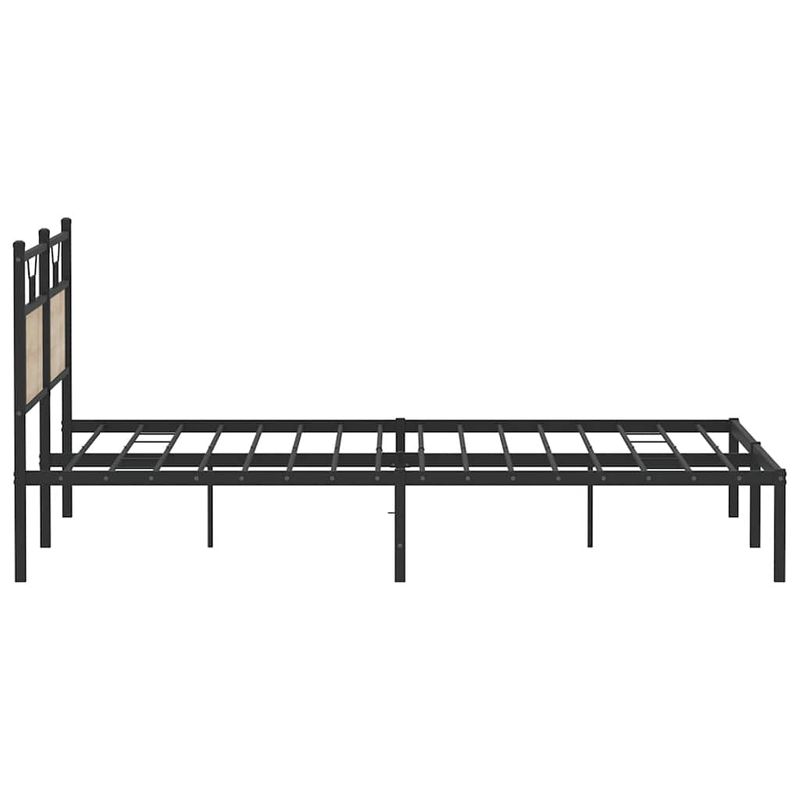 Casa si Gradina - Mobilier - Paturi si accesorii - Paturi - Cadru de pat fara saltea Stejar Sonoma 183x203cm Lemn prelucrat, model cu tăblie - Infinity.ro