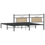 Casa si Gradina - Mobilier - Paturi si accesorii - Paturi - Cadru de pat fara saltea Stejar Sonoma 183x203cm Lemn prelucrat, model cu tăblie - Infinity.ro