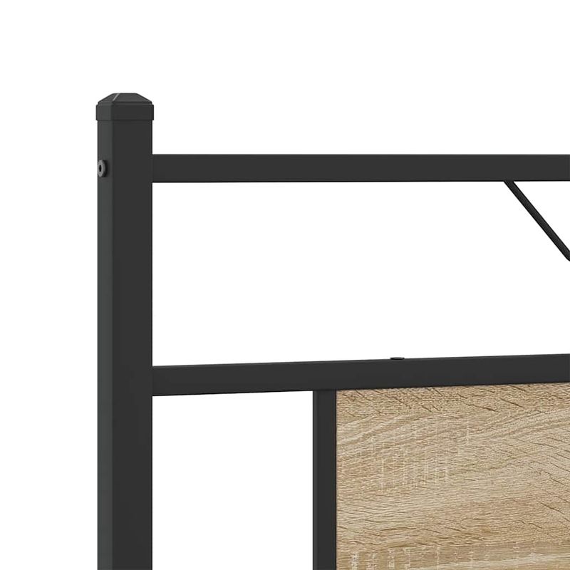 Casa si Gradina - Mobilier - Paturi si accesorii - Paturi - Cadru de pat fara saltea Stejar Sonoma 183x203cm Lemn prelucrat, model cu tăblie - Infinity.ro