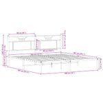 Casa si Gradina - Mobilier - Paturi si accesorii - Paturi - Cadru de pat fara saltea Stejar Sonoma 183x203cm Lemn prelucrat, model cu tăblie - Infinity.ro