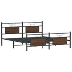 Casa si Gradina - Mobilier - Paturi si accesorii - Paturi - Cadru de pat metalic fara saltea, stejar maro, 183x213 cm - Infinity.ro