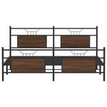 Casa si Gradina - Mobilier - Paturi si accesorii - Paturi - Cadru de pat metalic fara saltea, stejar maro, 183x213 cm - Infinity.ro
