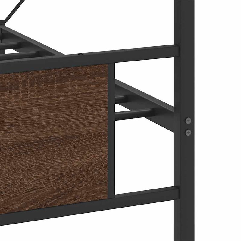 Casa si Gradina - Mobilier - Paturi si accesorii - Paturi - Cadru de pat metalic fara saltea, stejar maro, 183x213 cm - Infinity.ro