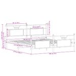 Casa si Gradina - Mobilier - Paturi si accesorii - Paturi - Cadru de pat metalic fara saltea, stejar maro, 183x213 cm - Infinity.ro