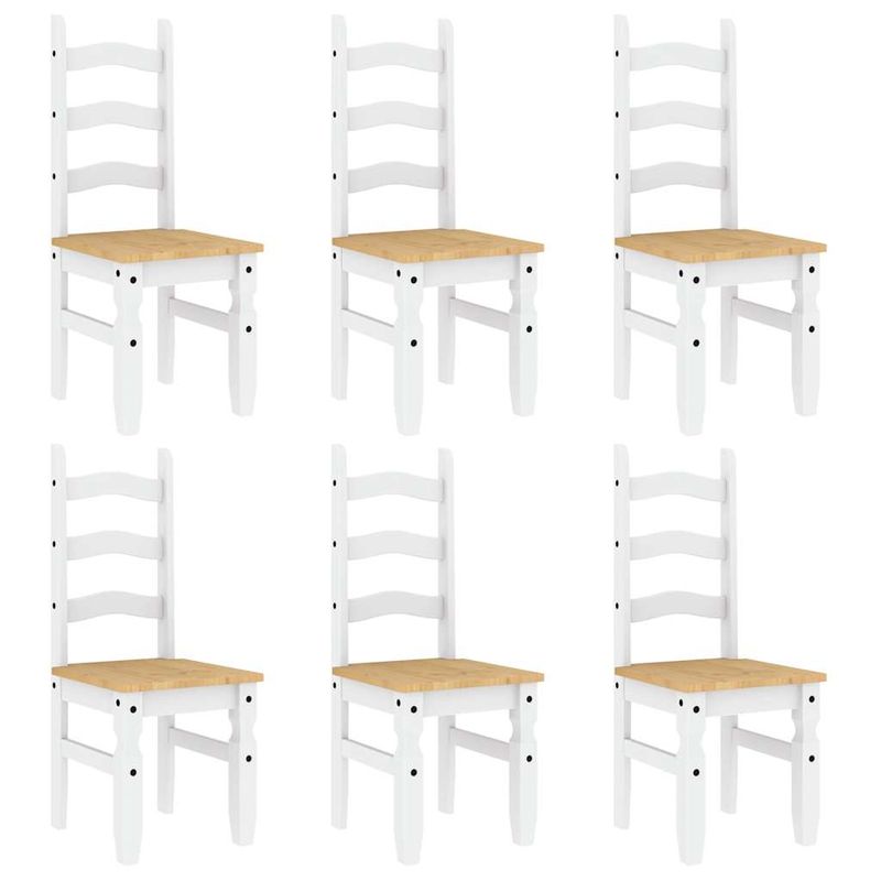 Casa si Gradina - Mobilier - Seturi de mobilier - Seturi mese si scaune - Set de sufragerie din 7 piese Panama din lemn masiv de pin alb - Infinity.ro