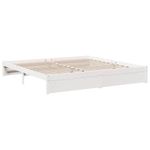 Casa si Gradina - Mobilier - Paturi si accesorii - Paturi - Pat cu biblioteca fara saltea, 160x200 cm, lemn masiv de pin - Infinity.ro