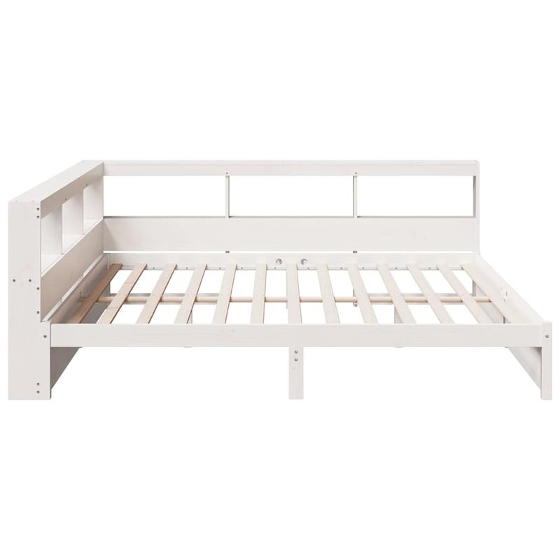 Casa si Gradina - Mobilier - Paturi si accesorii - Paturi - Pat cu biblioteca fara saltea, 160x200 cm, lemn masiv de pin - Infinity.ro