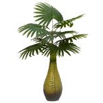 Casa si Gradina - Decoratiuni - Obiecte decorative - Plante artificiale - Planta artificiala de palmier 9 frunze 65 cm verde - Infinity.ro