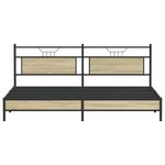 Casa si Gradina - Mobilier - Paturi si accesorii - Paturi - Cadru pat metalic fara saltea, stejar sonoma, 200x200 cm - Infinity.ro
