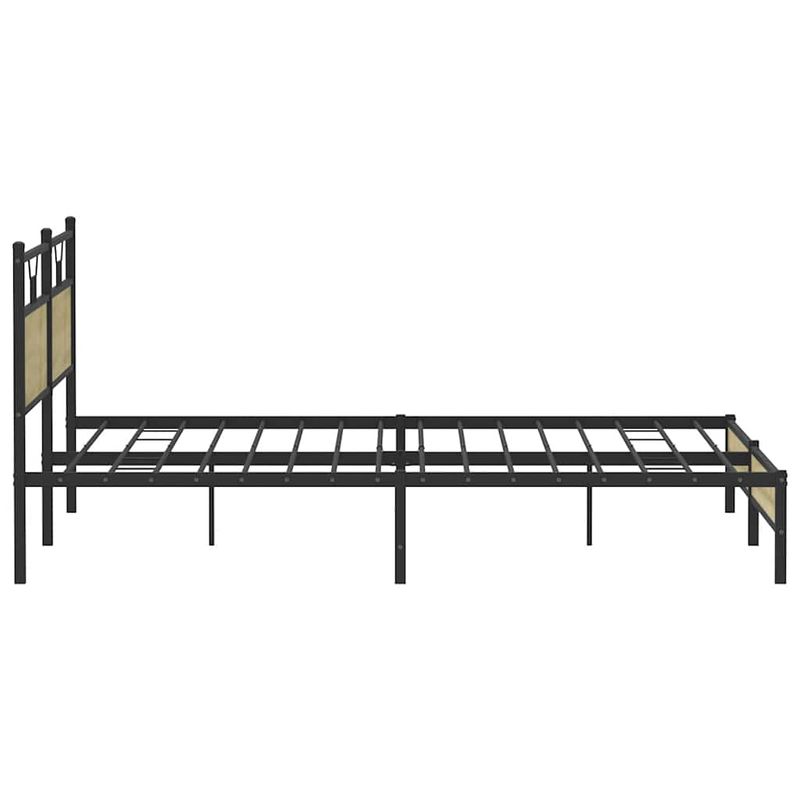 Casa si Gradina - Mobilier - Paturi si accesorii - Paturi - Cadru pat metalic fara saltea, stejar sonoma, 200x200 cm - Infinity.ro