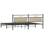 Casa si Gradina - Mobilier - Paturi si accesorii - Paturi - Cadru pat metalic fara saltea, stejar sonoma, 200x200 cm - Infinity.ro