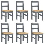 Casa si Gradina - Mobilier - Seturi de mobilier - Seturi mese si scaune - Set de sufragerie din 7 piese Panama din lemn masiv de pin gri - Infinity.ro