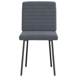 Casa si Gradina - Mobilier - Scaune si fotolii - Scaune - Scaune de bucatarie, 6 buc., gri inchis, catifea - Infinity.ro