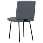 Casa si Gradina - Mobilier - Scaune si fotolii - Scaune - Scaune de bucatarie, 6 buc., gri inchis, catifea - Infinity.ro