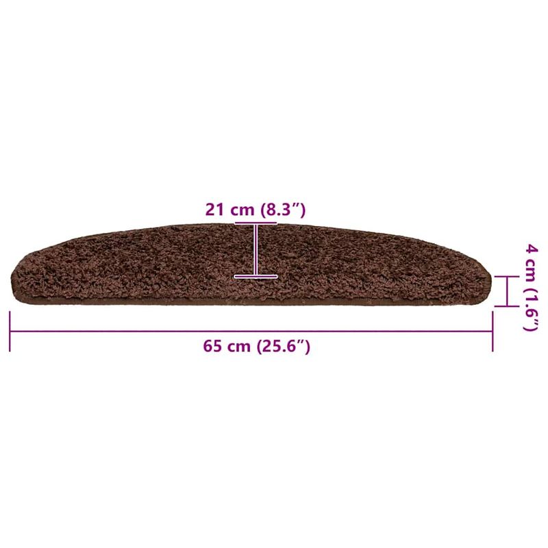 Casa si Gradina - Textile si covoare - Covoare - Covoare casa - Covorase scara 30 buc maro 65x21x4 cm - Infinity.ro