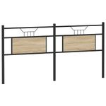 Casa si Gradina - Mobilier - Paturi si accesorii - Accesorii paturi - Tablie de pat din Stejar Sonoma 160 cm Lemn prelucrat si otel - Infinity.ro
