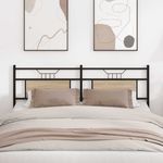 Casa si Gradina - Mobilier - Paturi si accesorii - Accesorii paturi - Tablie de pat din Stejar Sonoma 160 cm Lemn prelucrat si otel - Infinity.ro