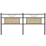 Casa si Gradina - Mobilier - Paturi si accesorii - Accesorii paturi - Tablie de pat din Stejar Sonoma 160 cm Lemn prelucrat si otel - Infinity.ro