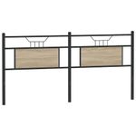Casa si Gradina - Mobilier - Paturi si accesorii - Accesorii paturi - Tablie de pat din Stejar Sonoma 160 cm Lemn prelucrat si otel - Infinity.ro