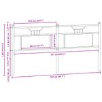 Casa si Gradina - Mobilier - Paturi si accesorii - Accesorii paturi - Tablie de pat din Stejar Sonoma 160 cm Lemn prelucrat si otel - Infinity.ro