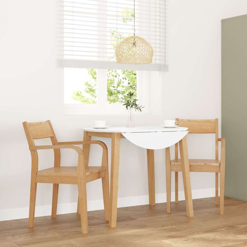 Casa si Gradina - Mobilier - Scaune si fotolii - Scaune - Scaune de sufragerie 2 buc din cauciuc din lemn masiv natural - Infinity.ro