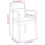 Casa si Gradina - Mobilier - Scaune si fotolii - Scaune - Scaune de sufragerie 2 buc din cauciuc din lemn masiv natural - Infinity.ro