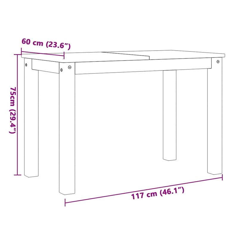 Casa si Gradina - Mobilier - Seturi de mobilier - Seturi mese si scaune - Set de sufragerie din 5 piese Panama din lemn masiv de pin gri - Infinity.ro