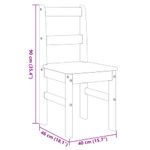 Casa si Gradina - Mobilier - Seturi de mobilier - Seturi mese si scaune - Set de sufragerie din 5 piese Panama din lemn masiv de pin gri - Infinity.ro