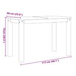 Casa si Gradina - Mobilier - Seturi de mobilier - Seturi mese si scaune - Set de sufragerie din 3 piese Panama din lemn masiv de pin gri - Infinity.ro