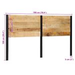 Casa si Gradina - Mobilier - Paturi si accesorii - Accesorii paturi - Tablie de pat 180 cm lemn masiv de mango si fier - Infinity.ro