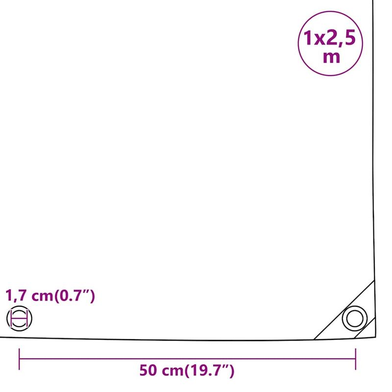Casa si Gradina - Gradina si terasa - Umbrele si pavilioane - Pavilioane - Prelata, negru, 1x2,5 m, 650 g/m² - Infinity.ro