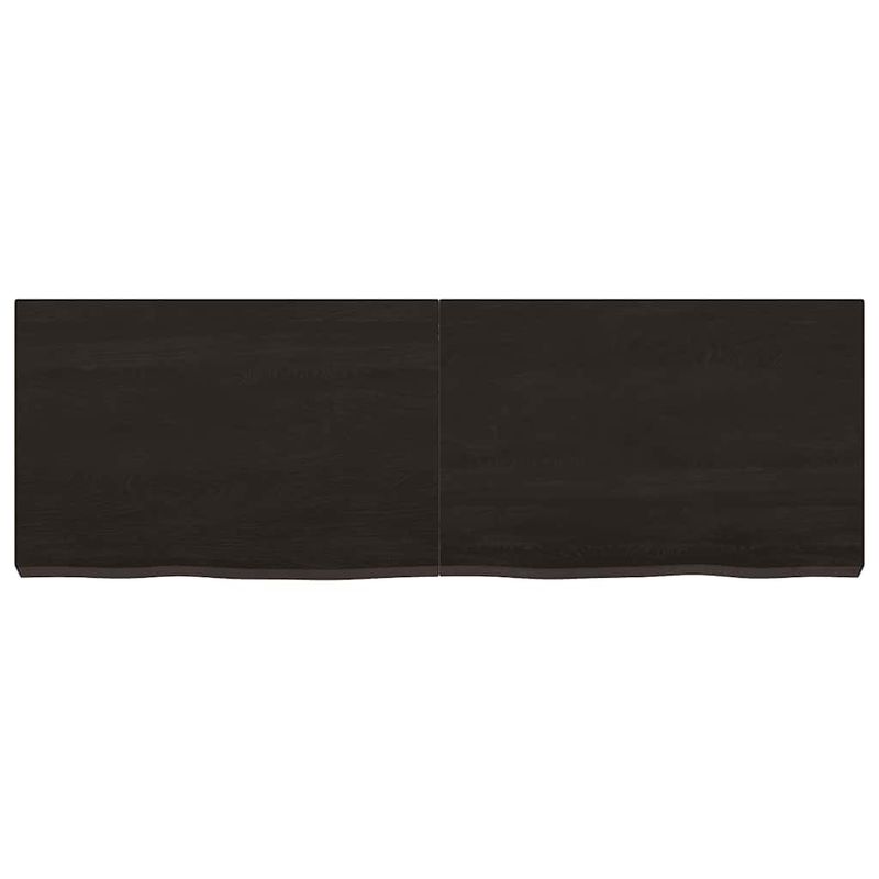 Casa si Gradina - Mobilier - Feronerie si accesorii mobila - Blat de masa maro 120x40x(2-6) cm, lemn masiv stejar tratat, maro închis - Infinity.ro