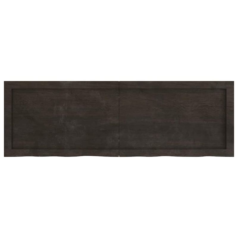 Casa si Gradina - Mobilier - Feronerie si accesorii mobila - Blat de masa maro 120x40x(2-6) cm, lemn masiv stejar tratat, maro închis - Infinity.ro