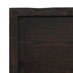 Casa si Gradina - Mobilier - Feronerie si accesorii mobila - Blat de masa maro 120x40x(2-6) cm, lemn masiv stejar tratat, maro închis - Infinity.ro