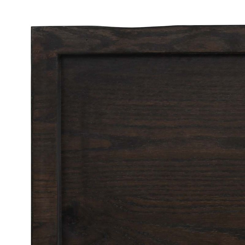 Casa si Gradina - Mobilier - Feronerie si accesorii mobila - Blat de masa maro 120x40x(2-6) cm, lemn masiv stejar tratat, maro închis - Infinity.ro