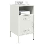Casa si Gradina - Mobilier - Comode si corpuri - Noptiere - Noptiere, 2 buc., alb, 36x39x68 cm, otel - Infinity.ro
