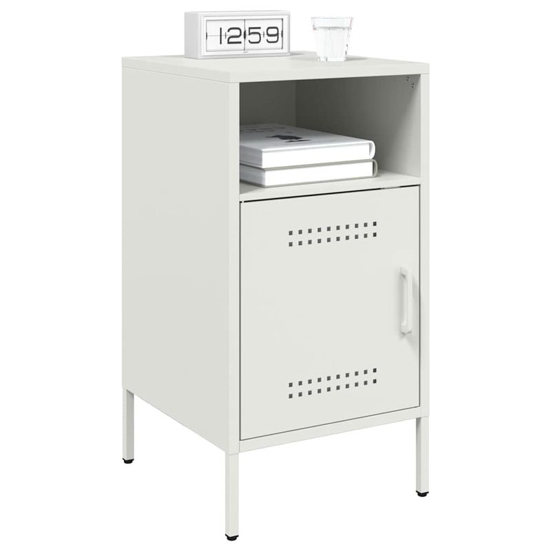 Casa si Gradina - Mobilier - Comode si corpuri - Noptiere - Noptiere, 2 buc., alb, 36x39x68 cm, otel - Infinity.ro