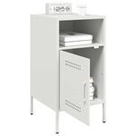 Casa si Gradina - Mobilier - Comode si corpuri - Noptiere - Noptiere, 2 buc., alb, 36x39x68 cm, otel - Infinity.ro