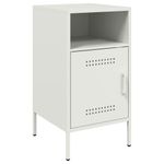 Casa si Gradina - Mobilier - Comode si corpuri - Noptiere - Noptiere, 2 buc., alb, 36x39x68 cm, otel - Infinity.ro