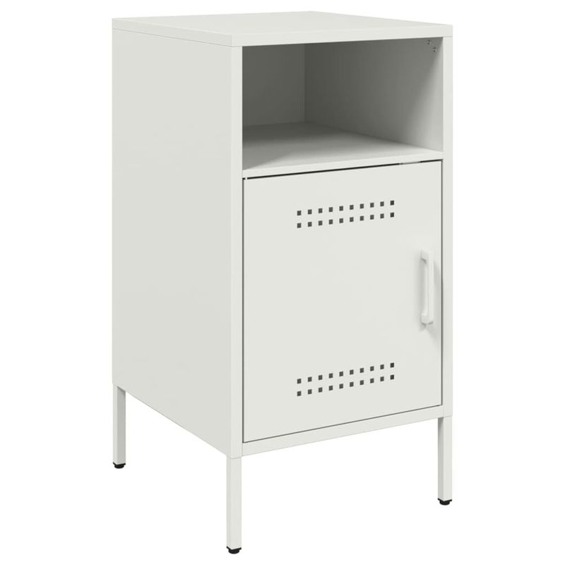Casa si Gradina - Mobilier - Comode si corpuri - Noptiere - Noptiere, 2 buc., alb, 36x39x68 cm, otel - Infinity.ro