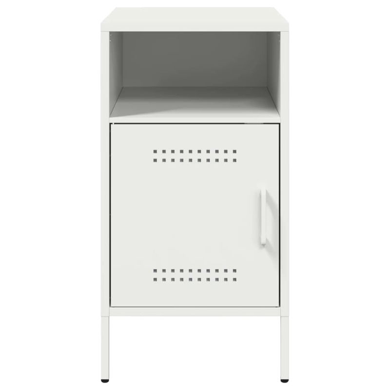 Casa si Gradina - Mobilier - Comode si corpuri - Noptiere - Noptiere, 2 buc., alb, 36x39x68 cm, otel - Infinity.ro