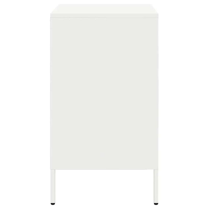 Casa si Gradina - Mobilier - Comode si corpuri - Noptiere - Noptiere, 2 buc., alb, 36x39x68 cm, otel - Infinity.ro