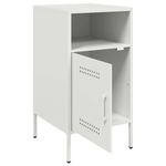 Casa si Gradina - Mobilier - Comode si corpuri - Noptiere - Noptiere, 2 buc., alb, 36x39x68 cm, otel - Infinity.ro