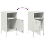 Casa si Gradina - Mobilier - Comode si corpuri - Noptiere - Noptiere, 2 buc., alb, 36x39x68 cm, otel - Infinity.ro