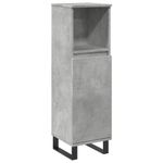 Casa si Gradina - Mobilier - Mobilier baie - Comode baie - Dulap de baie, gri beton, 30x30x100 cm, lemn prelucrat - Infinity.ro