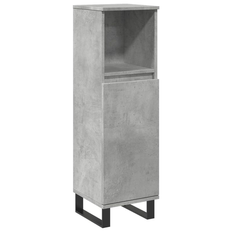 Casa si Gradina - Mobilier - Mobilier baie - Comode baie - Dulap de baie, gri beton, 30x30x100 cm, lemn prelucrat - Infinity.ro