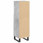 Casa si Gradina - Mobilier - Mobilier baie - Comode baie - Dulap de baie, gri beton, 30x30x100 cm, lemn prelucrat - Infinity.ro