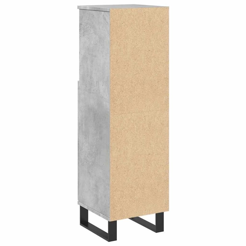 Casa si Gradina - Mobilier - Mobilier baie - Comode baie - Dulap de baie, gri beton, 30x30x100 cm, lemn prelucrat - Infinity.ro